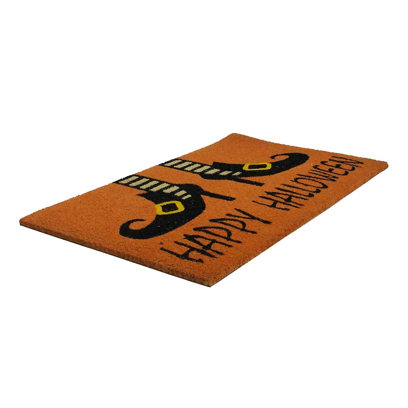 Wicked Witch Shoes "Happy Halloween" Coir Doormat, 18" x 30"