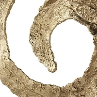 20" Gold Metal Abstract Spiral Sculpture