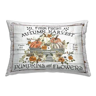 Stupell Industries Farm Fresh Harvest Pumpkin Outdoor Printed Pillow