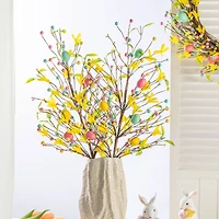 Glitzhome® 28" Easter Berries, Eggs & Leaves Picks Set