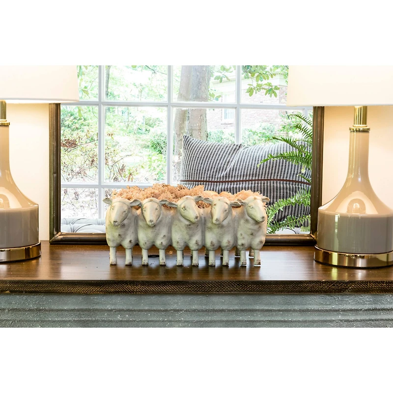 Hello Honey® White 13" Sheep Planter