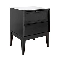 Hello Honey® Crawford 24" Nightstand with Storage Drawers and Natural Woven Cane Detail