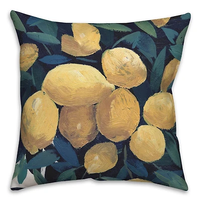 Lemon Tree Closeup Throw Pillow