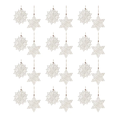 Wood Cut-Out Snowflake Ornament Set