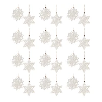 Wood Cut-Out Snowflake Ornament Set