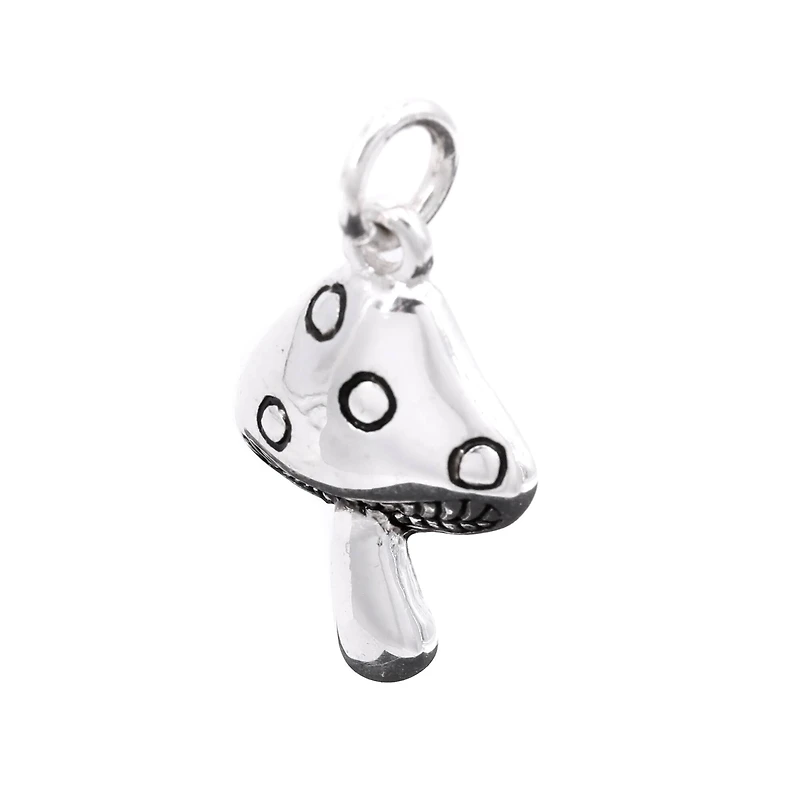 Silver Plated Mushroom Charm by Bead Landing™