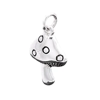 Silver Plated Mushroom Charm by Bead Landing™