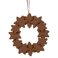 5" Gingerbread Snowflake Wreath Ornament