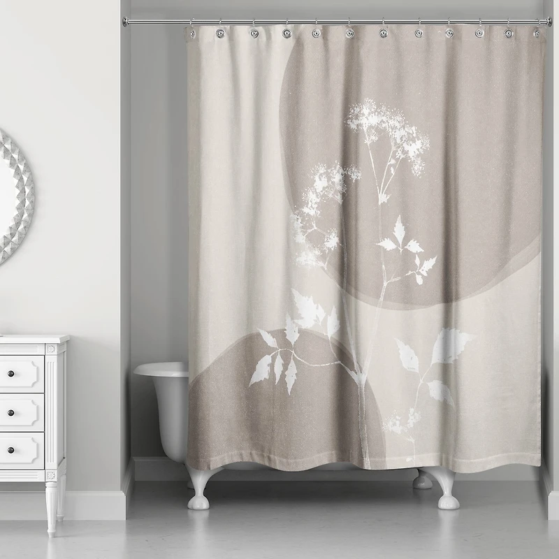 Neutral Boho Botanical 71" x 74" Shower Curtain
