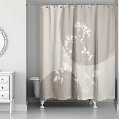 Neutral Boho Botanical 71" x 74" Shower Curtain