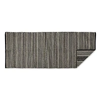 DII® Black Dobby Stripe Hand-Loomed Rug, 2.5ft. x 6ft.