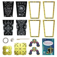 Kulture Khazana Rangoli Mandala Scratch Art Lantern DIY Craft Kit