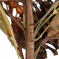 Autumn Pine Nut Spray With Pumpkin Gourds, 2ct.