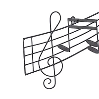 Black Metal Traditional Wall Decor, 33" x 19"