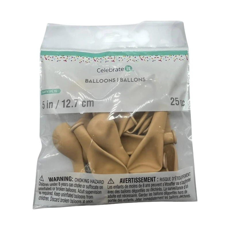 24 Packs: 25 ct. (600 total) 5" Solid Latex Balloons by Celebrate It