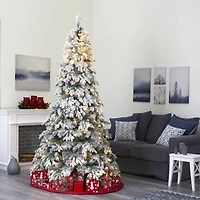 8ft. Pre-Lit Vermont Mixed Pine Artificial Christmas Tree, Clear LED Lights