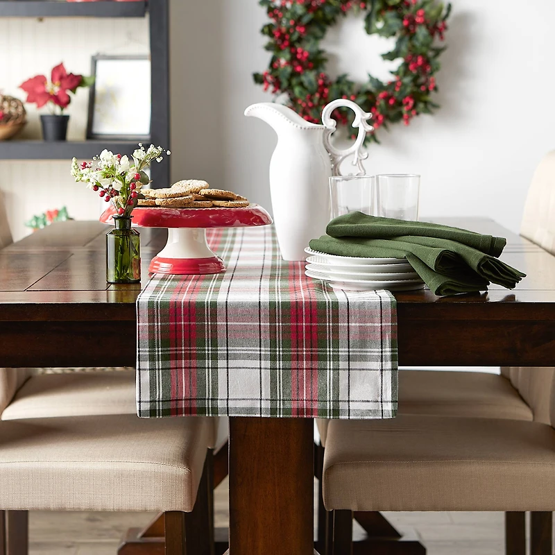 DII® 72" Christmas Plaid Table Runner