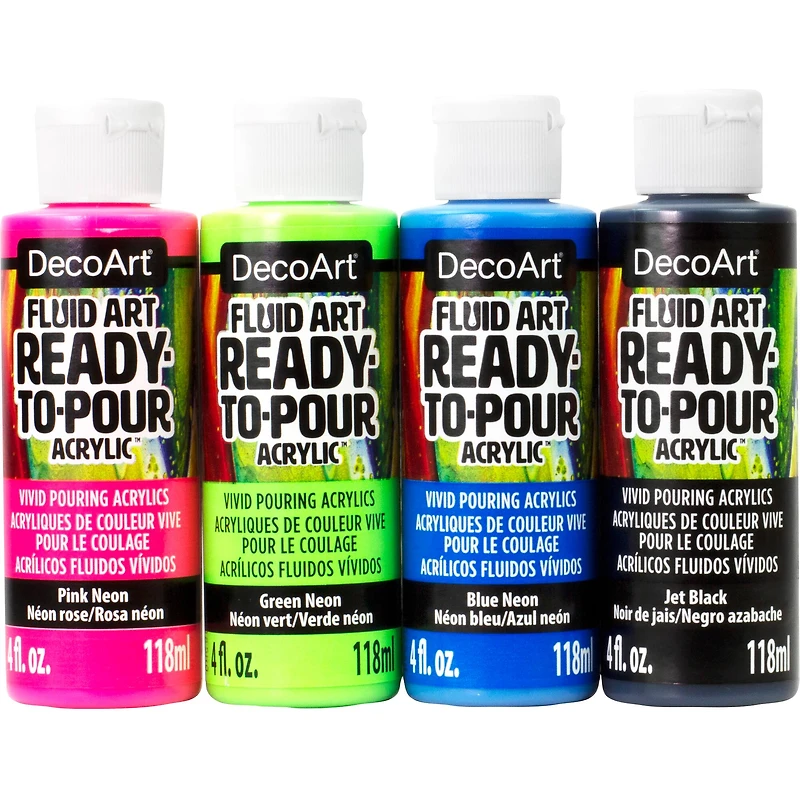 DecoArt® Fluid Art Ready to Pour Acrylic™ Neon Blast Paint Pack