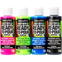 DecoArt® Fluid Art Ready to Pour Acrylic™ Neon Blast Paint Pack