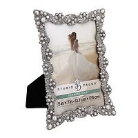 Expressions™ 5" x 7" Silver Jeweled Metal Frame by Studio Décor®