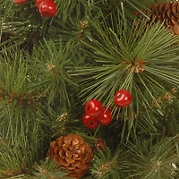 18" Unlit Everyday Collection Miniature Pinecone & Berry Artificial Christmas Tree in Burlap Base