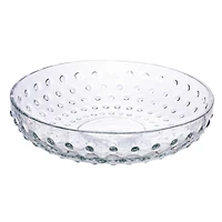 Hello Honey® 8.25" Clear Hobnail Low Round Glass Bowl