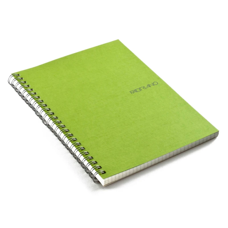 Fabriano® EcoQua Lime Spiral Blank Notebook, 5.83" x 8.27"