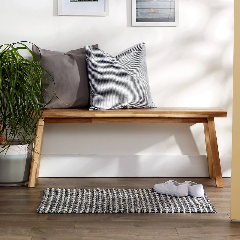 DII® French Blue Recycled Cotton Loop Rug, 2ft. x 3ft.