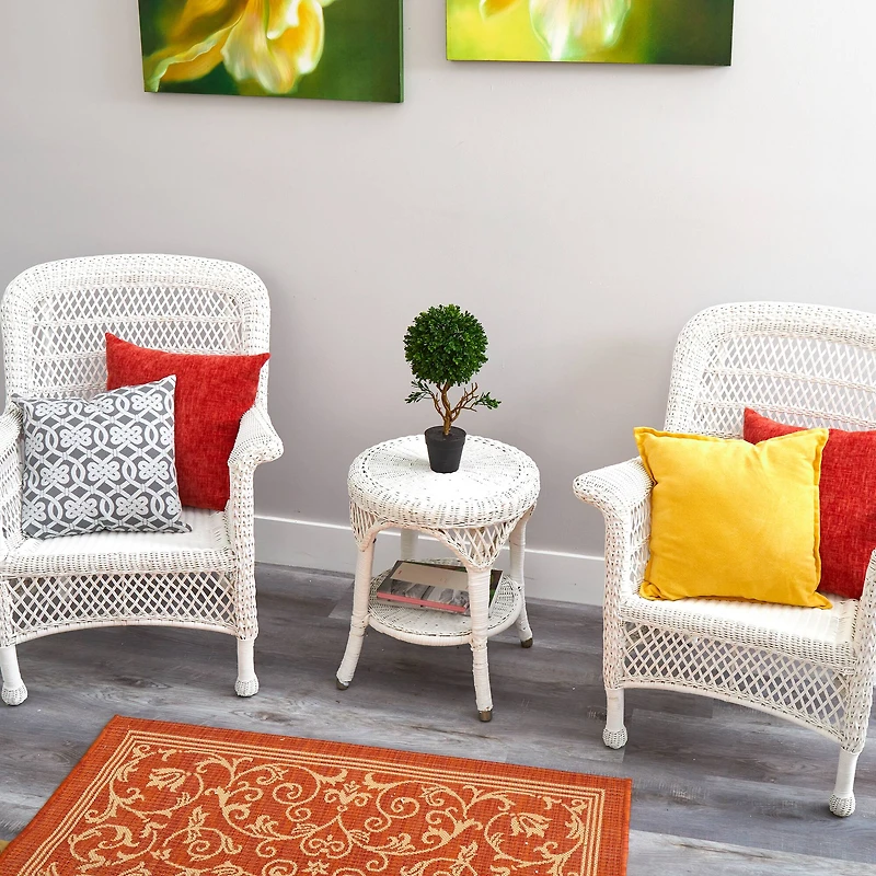 15" Potted Tabletop Boxwood Topiary Tree