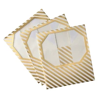 Gold & White Striped Treat Boxes By Celebrate It®