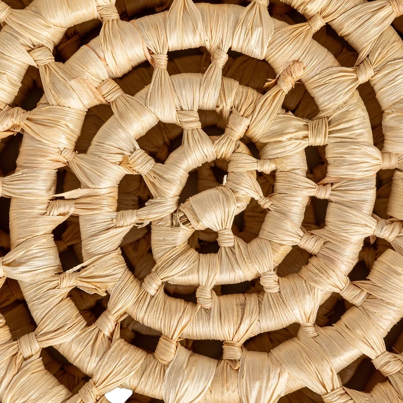 Household Essentials Natural Handwoven Corn Leaf Nestable Basket Set with Lids