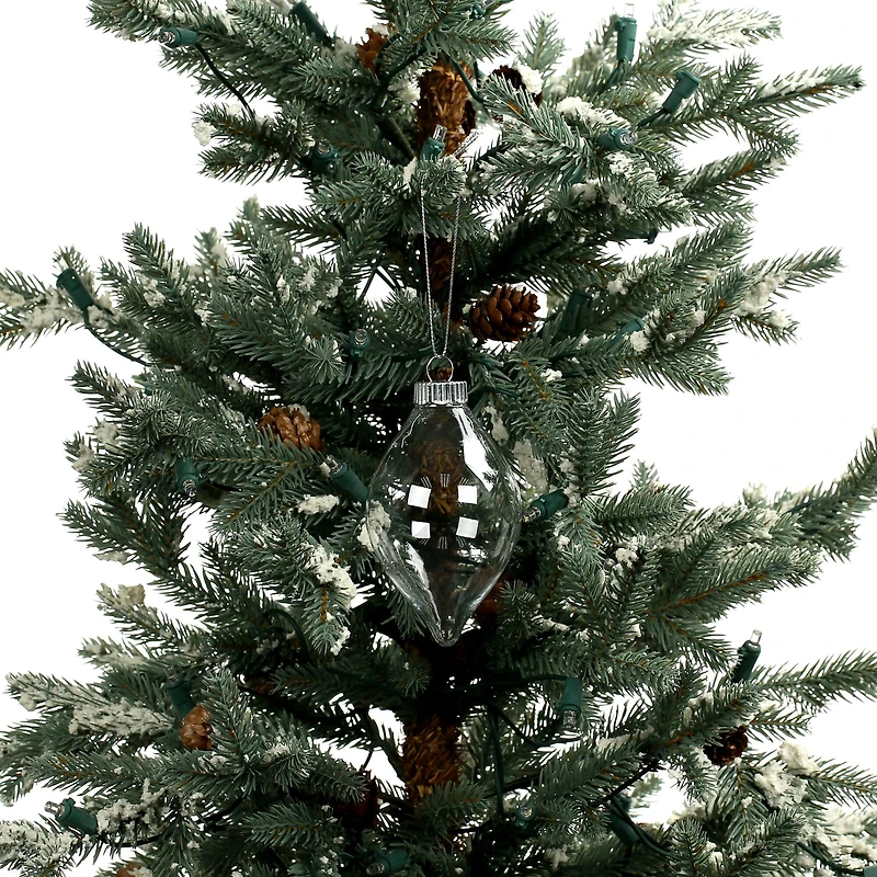 4 Pack 4.5" Clear DIY Plastic Teardrop Ornaments by Make Market®