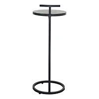 Hello Honey® 2ft. Round Matte Black Metal Table with Handle