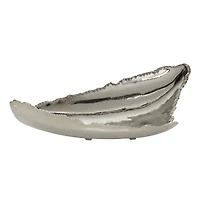 CosmoLiving by Cosmopolitan 16" Silver Aluminum Contemporary Tray