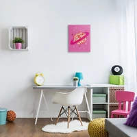 Stupell Industries You're Out of This World Phrase Valentine Pink Planet Canvas Wall Art