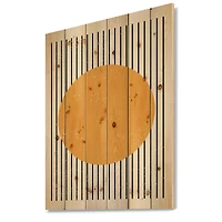 Designart - Minimal Geometric Compostions Of Elementary Forms XI - Modern Print on Natural Pine Wood