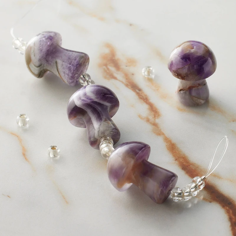 Amethyst Mushroom Beads, 20mm by Bead Landing™