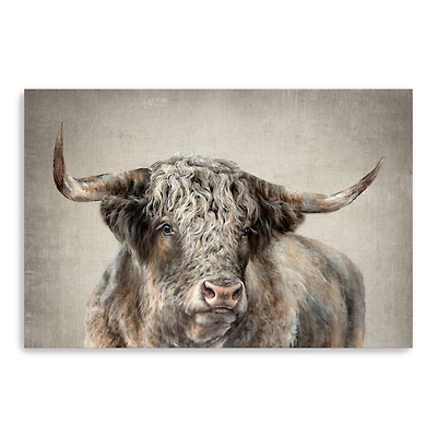Lumaprints Grand Kyloe Bull Canvas Wall Art
