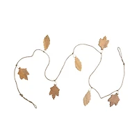 Hello Honey® 6ft. Natural Brown Leaf Mango Wood & Jute Garland