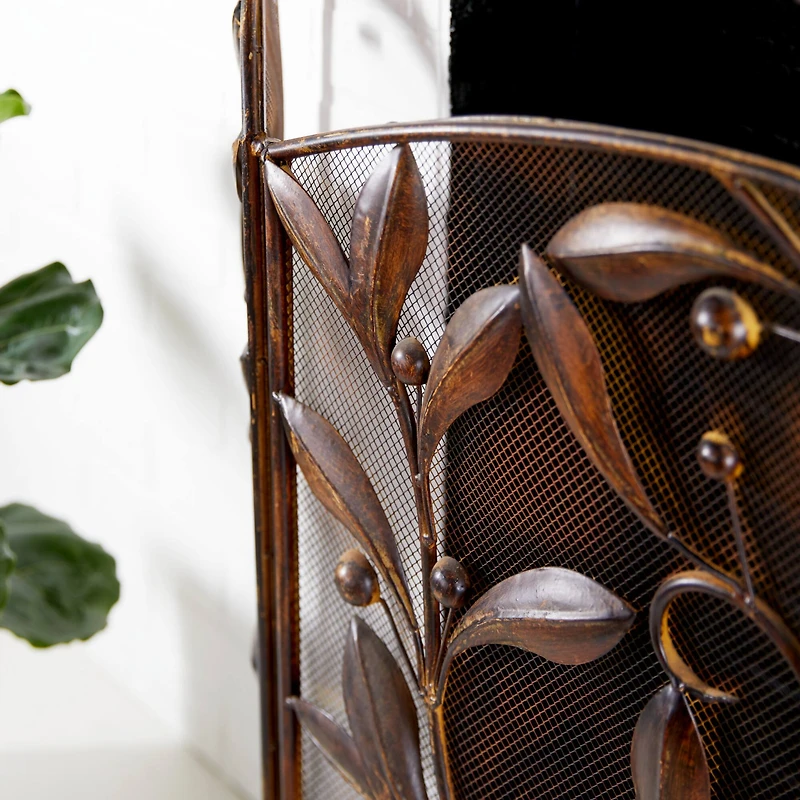 Metal Eclectic Fireplace Screen