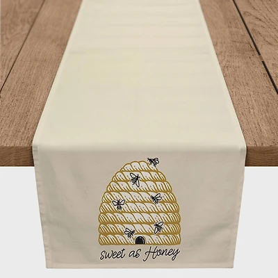 Sweet As Honey Hive 16" x 90" Poly Twill Table Runner