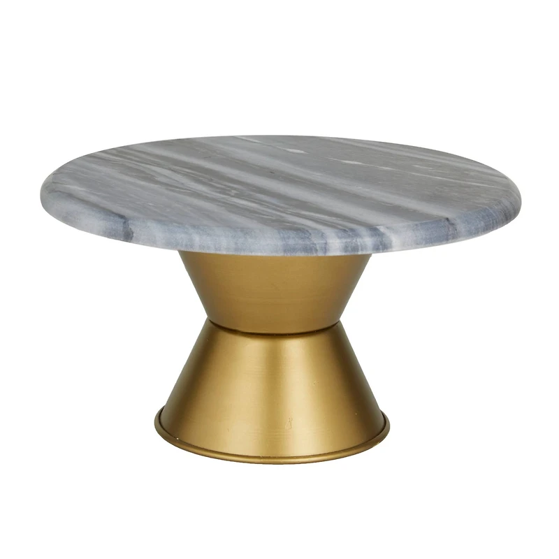 Grey Glam Cake Stand, 12" x 12" x 6"