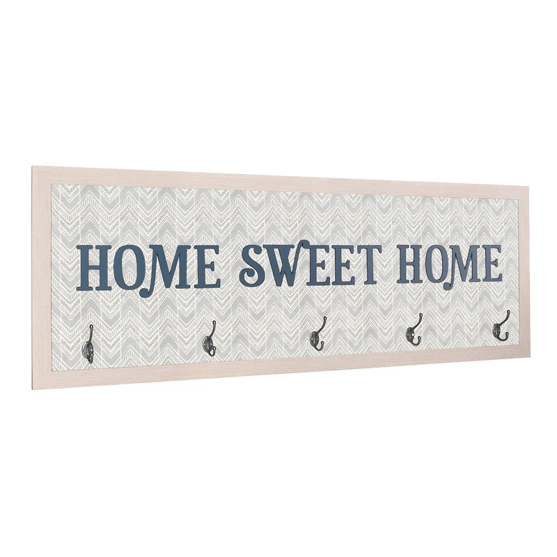 Home Sweet Home Framed Coat Rack