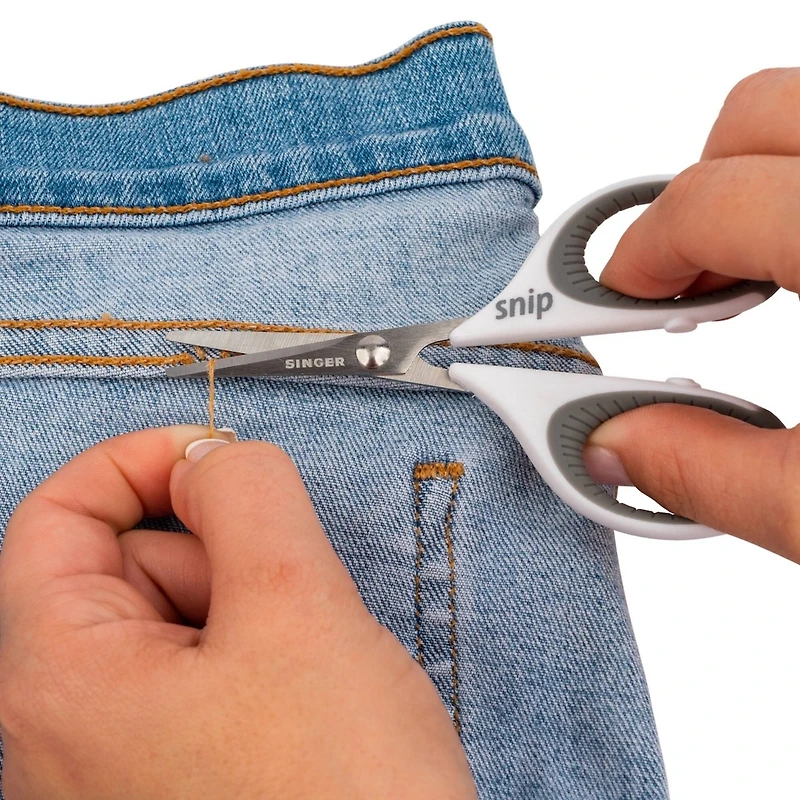 SINGER® 4" Gray Comfort Grip Craft Scissors