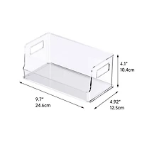 Small Clear Stacking Plastic Open Bin by Simply Tidy®