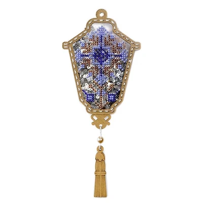 Wonderland Crafts Blue Lantern Christmas Ornament Bead Embroidery Kit