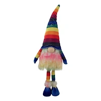 20.5" Bright Rainbow Striped Springtime Gnome