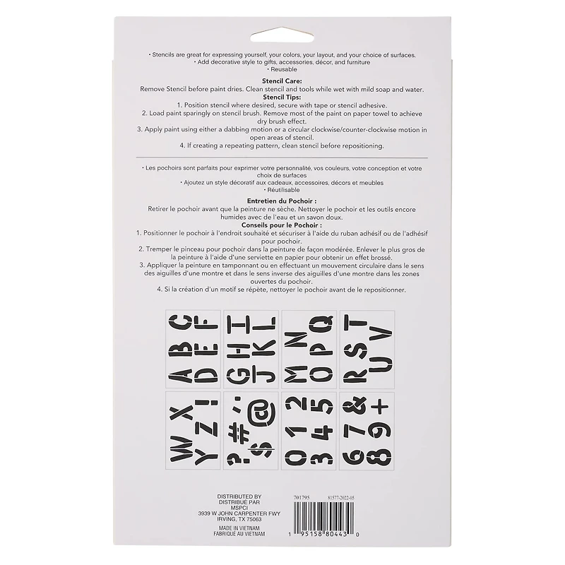 3" Bold Letters Alphabet Stencils by Craft Smart®