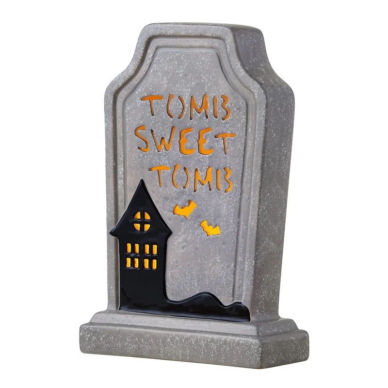 Mr. Halloween 10" Ceramic LED Tomb Sweet Tomb Tombstone