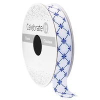 5/8" x 7yd. Blue Chinoiserie Grosgrain Ribbon by Celebrate It® Classic